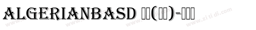 AlgerianBasD 普通(西方)字体转换